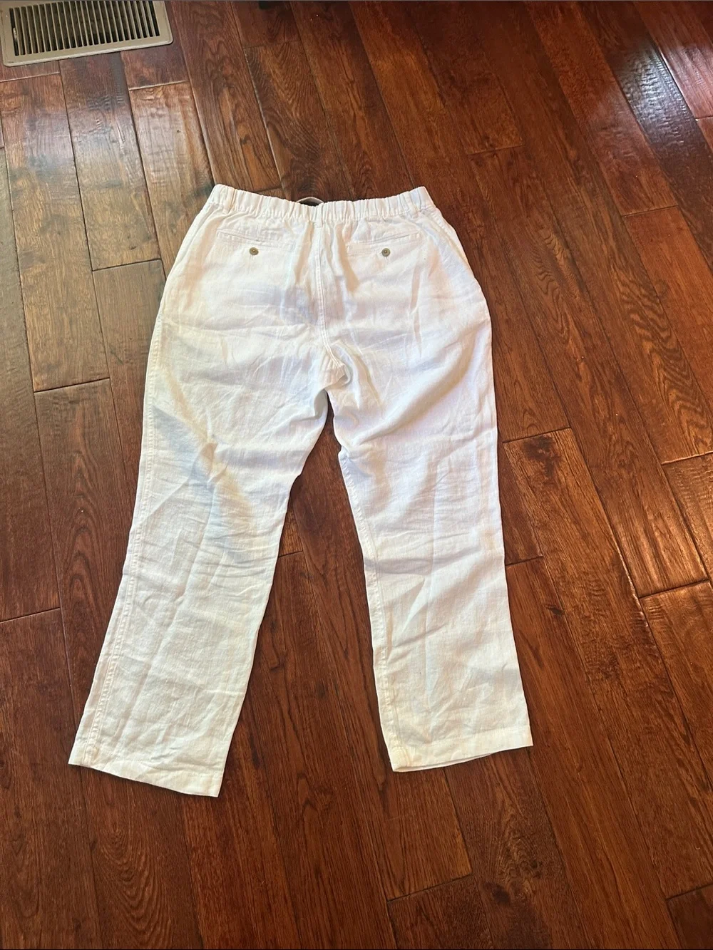 Men's Caribbean White Linen Drawstring Pants
